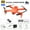 Orange,Dual Camera, variant on Rc Drone for Kids - K5 Drone Aerial Photography 4K-lens High-Definition Quadcopter Toy