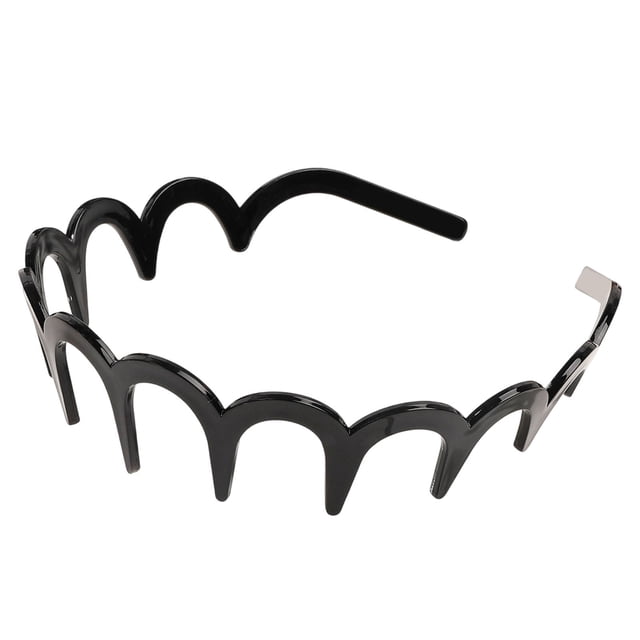 Banda para el pelo de resina con diseño ondulado, 15 x 13 cm, con dientes de sujeción, 6 estampados, ligera (11 g), para el cuidado de la piel, maquillaje y entrenamiento; no tira ni se engancha