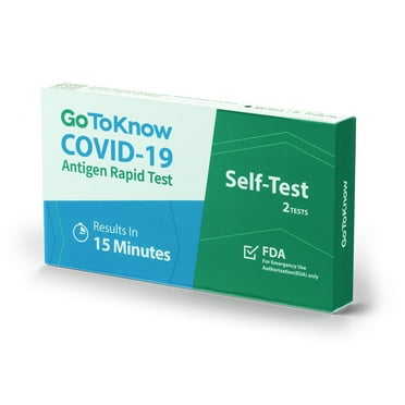 GoToKnow COVID-19 Antigen Rapid Test, 102 Packs (Multipack of 2 Tests per Pack)