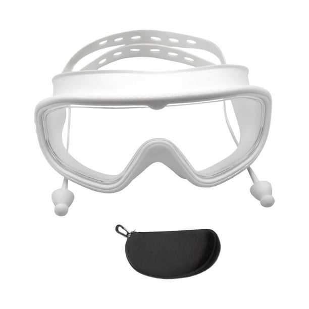 Gafas de natación, protección para los ojos, antivaho, silicona suave, impermeables, visión clara blanco