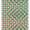 thumbnail image 3 of Ambesonne Eastern Duvet Cover Set, Mosaic Florets Chevron, 2-Calking, Forest Green Pale Pink, 3 of 7