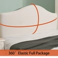 thumbnail image 3 of Bed Headboard Protective, Bed Headboard Cover, Stretch Bed Headboard Covers, All-Inclusive Headboard Cover Dustproof Cover for Upholstered Bedroom Headboard, 3 of 7