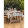 thumbnail image 2 of Easter Rabbits Outdoor Tablecloth - 60x102 Inch Rectangle Dining Table Cover, Spring Floral Butterfly Animal Gray Plaid Waterproof Outdoor Table Cloth with Umbrella Hole & Zipper for Picnic/Patio, 2 of 7