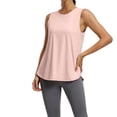 thumbnail image 3 of Uootdi Women's Workout Tanks Sleeveless Curved Hem Mesh Back Tops Active Soft Lightweight Yoga Tops Gift, 3 of 9