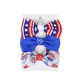 thumbnail image 2 of 3-Pack Patriotic Hair Bows Girls' Festive Headband Accessories, 2 of 3