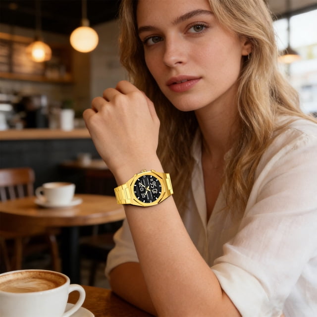 Digital Waterproof Watch with Luminous Display,, Stopwatch, and Calendar for Daily Wear and Outdoor Use