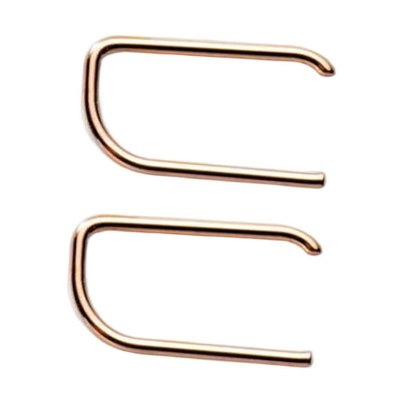 Pendientes minimalistas, joyería para las orejas, pendientes de barra, alfileres, tira completa, grapas 925 rosa áurea