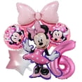 thumbnail image 4 of Juego de Globos de aluminio de Minnie Mouse rosa de Disney, decoración de fiesta de cumpleaños para niña, 1, 2, 3, 4, 5, 6 y 7, suministros para baby shower, 1 Juego, 4 of 4