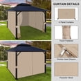 thumbnail image 5 of Aoodor 12' x 14' Gazebo Curtain Set Protecting Privacy Side Walls 4 Panels, Curtain Only - Sand Yellow, 5 of 10