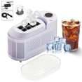 thumbnail image 1 of Portable Countertop Ice Maker, Produces Solid Square Ice Cubes in 15 Mins, Includes Car Cord for Camping and RV Trips, 1 of 8