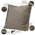 thumbnail image 4 of Classic Accessories Ravenna Water- Patio Lounge Chair/Loveseat Back Cushion, 25 x 22 x 4 Inch, Dark Taupe, 4 of 16