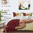 thumbnail image 3 of Christmas Gingerbread Man Bedding Duvet Cover Set Full Size 4 Pieces Red Buffalo Plaid Retro Funny Bedding Set with Zipper Closure, 1 Comforter Cover 86x86 Inches 1 Flat Sheet & 2 Pillow Cases, 3 of 7