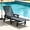 Black|360 LB, variant on Aukfa 3 Pcs Outdoor Patio Chaise Lounge w/ Coffee Table&Cup Holder, Adjustable Backrest, HDPE, Black