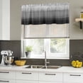 thumbnail image 4 of 2 Pack Valances for Window, Black Grey Ombre Short Curtains for Kitchen Bedroom Living Room, Modern Abstract Art Texture Rod Pocket Small Window Treatment Valance Drapes 54 x 18 Inch, 4 of 8