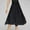 Black, variant on Long Skirt Plus Size High Elastic Waist Boho Women Skirt Flowy Beach Solid Color Loose Breathable Pleated Skirts for Women Trendy Winter for Bookstore Visit Gray S