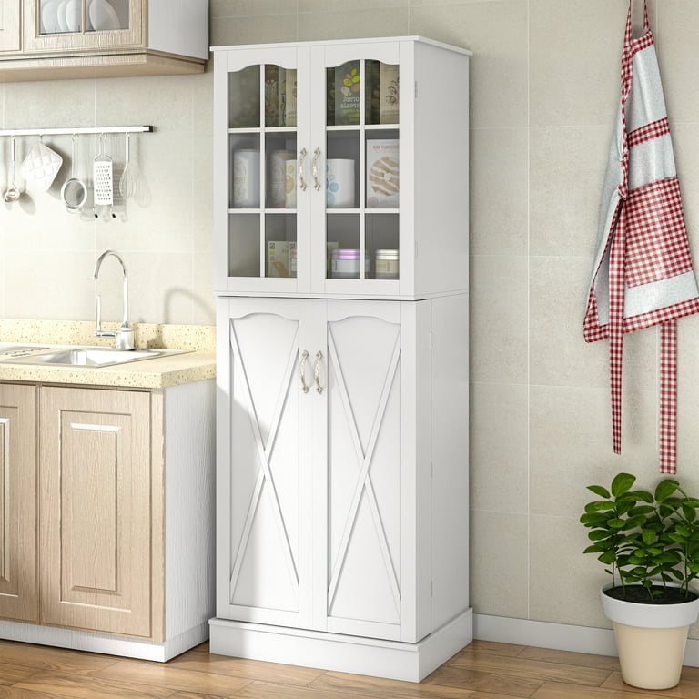 64 Kitchen Pantry Cabinets, White Kitchen Pantry Storage Cabinet