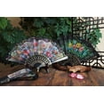 thumbnail image 4 of Abanicos de mano plegables HUNANBANG, 12 piezas, diseño floral español, 4 of 7