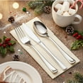 thumbnail image 5 of Perfect Settings 300 Piece Silver Plastic Disposable Utensils Set (75 Settings), 5 of 9