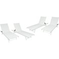thumbnail image 2 of Noble House Chaise Longue Extérieure en Aluminium et Maille (Ensemble de 4) Blanc, 2 of 35