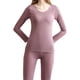 thumbnail image 1 of Guardurnaity Ropa interior térmica elástica sin costuras de manga larga, pantalones superiores sólidos transpirables de cuello redondo, ropa de invierno conjuntos de ropa Violeta Guardurnaity AP013635-02, 1 of 6