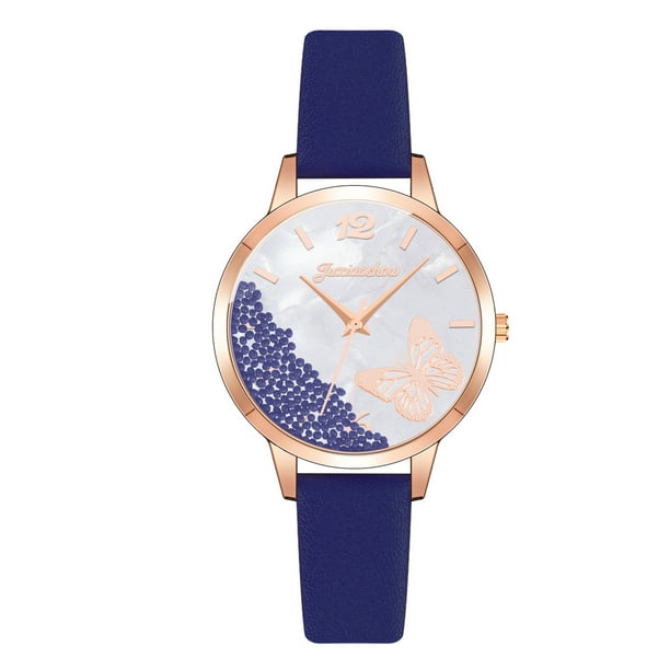 Juxiaosho Reloj de moda para mujer Reloj de acero inoxidable Vestido casual Muñeca Cristal Wmkox8yii gfajkfgbkjabf587