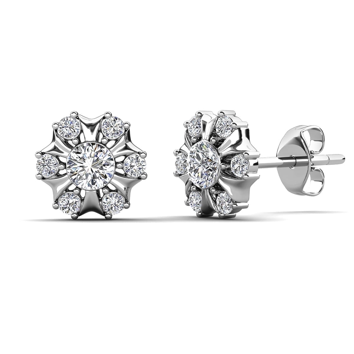 Cate & Chloe Millie 18k White Gold Plated Jewelry Set with Swarovski Crystals Gift for Women