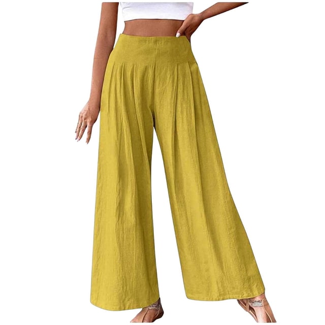 WILLBEST Pantalones Casuales para Mujer: Pantalones Holgados con Cremallera de Color Liso para Uso Diario y Relajación, elegantes y Cómodos con Detalle de Presión Lateral. Extra Grande