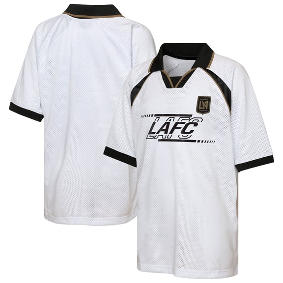Youth Outerstuff  White LAFC Mesh Raglan T-Shirt