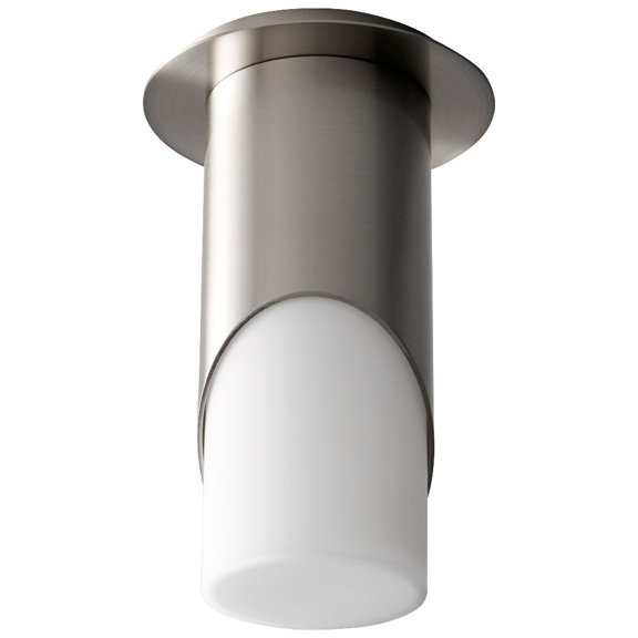 9.25 Inch 120V 5.1W 1 Led Large Glass Flush Mount-Satin Nickel Finish Oxygen Lighting 3-354-124