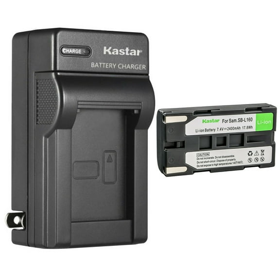 Kastar 1-Pack SB-L160 Battery and AC Wall Charger Replacement for Samsung VP-W80, VP-W80U, VP-W87, VP-W87D, VP-W90, VP-W95D, VP-W97, SC-L520, SC-L530, SC-L550, SC-L600, SC-L610, SC-L630, SC-L650