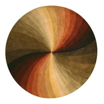 Round Wool Rug 6ft - Hand Tufted Swirl Carpet for Living Room, Bedroom, Dining Area & Home Decor