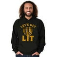 thumbnail image 5 of Hanukkah Menorah Let's Get Lit Hoodie Sweatshirt Women Men Brisco Brands S, 5 of 5