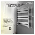 thumbnail image 4 of Starling Series 6-Bar Wall Mounted Electric Bathroom Warmer Rack in Polished Chrome Finish Stainless Steel, 4 of 11