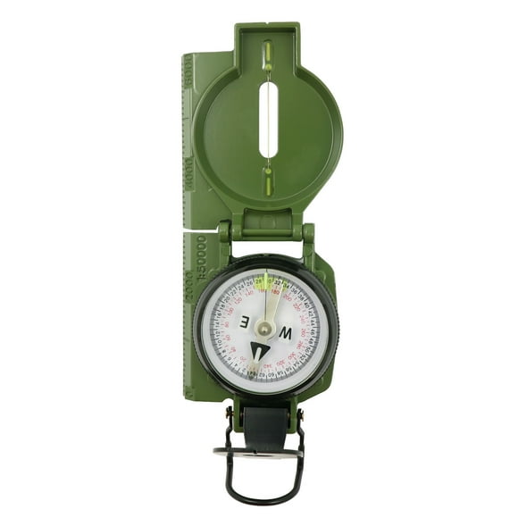 Mistaha Boussole Multifonctionnelle Extérieure avec Lueur Nocturne, Cadran Géologique et Construction Résistante à l'Usure - Matériau ABS Vert DC45-2G