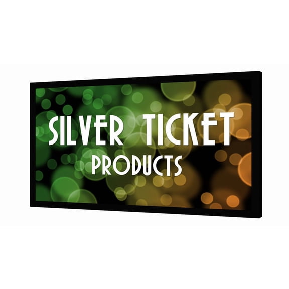 STR-169110 Silver Ticket, 110" 16:9 4K / 8K Fixed Frame Projector Screen, White Material