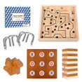 thumbnail image 1 of Set de juego GOTHINK Labyrinth, Tic Tac Toe, Stacking Tower Wood, 1 of 7