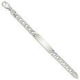 thumbnail image 2 of White Sterling Silver bracelet ID Curb 7 in 9 mm Polished Engraveable Link, 2 of 3
