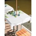 thumbnail image 2 of Square Outdoor Tablecloth with Umbrella Hole Green Leaves Outside Table Cloth Waterproof Patio Table Cover Simple Summer Spring Botanical Vines Zipper Tablecloths for Picnic Party Camping 54x54 Inch, 2 of 8