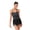Black, variant on Women Sparkly Latin Jazz Dance Dress Corset Cami Top Sleeveless Tassel Fringe Skirt Leotard Dancewear Dusty Pink M