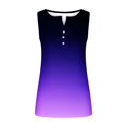 thumbnail image 6 of Wycnly Summer Saving Tank Top for Women Tank Top for Women Lightweight Comfy Slim Button up Henley Shirts Tunic Fashion Gradient Print Sleeveless Shirt Ladies Sleeveless Shirt, 6 of 7