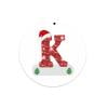 Adornos colgantes para árboles de Navidad - Alfabeto inicial con gorro de Navidad (K) Tmvgtek Para estrenar