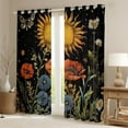 thumbnail image 2 of Manfei Rustic Flower Floral Black Out Curtains,Tropical Botanical Plant Curtains Pack of 2 (42x63 Each),Red Blue Black Bedroom Curtains For Girls Teens,Ultra Soft Home Decor, 2 of 6