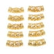 thumbnail image 1 of Anillos de pelo ajustables Colcomx 10 Uds Flores Ahuecadas, 1 of 7