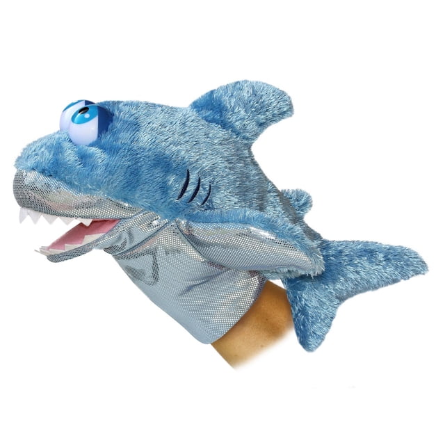 Marioneta de peluche Aurora Sharky Sharky Blue 29 cm