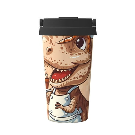 

Hirioo Dinosaur Baking Delight for Coffee Travel Mug Insulated Coffee Mug with Lid