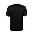 thumbnail image 3 of Camisas De Vestir Para Hombre Slim Fit Camiseta de manga corta con estampado de Digital 3D para hombre, moda de primavera y verano, suelta, con solapa y cremallera (Black, XXL), 3 of 4