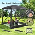 thumbnail image 4 of Outsunny Pop-Up Screen House Gazebo Camping Instant Setup Tent, Black, 4 of 10