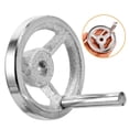 thumbnail image 1 of OULII 1 Ensemble de Roue à Main en Métal pour Tour Acier au Carbone Argent Utilisé en Atelier Techniciens, 1 of 8