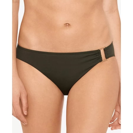 Product photo of Ralph Lauren OLIVE Beach Club Metallic-Ring Bikini Swim Bottom US 6 in New/Like New condition