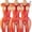 Red-3PS, variant on Black Fishnet Lingerie for Women Sheer Open Type Bodysuit Mesh Bodystocking Seductive Chemise Nightdress One Size